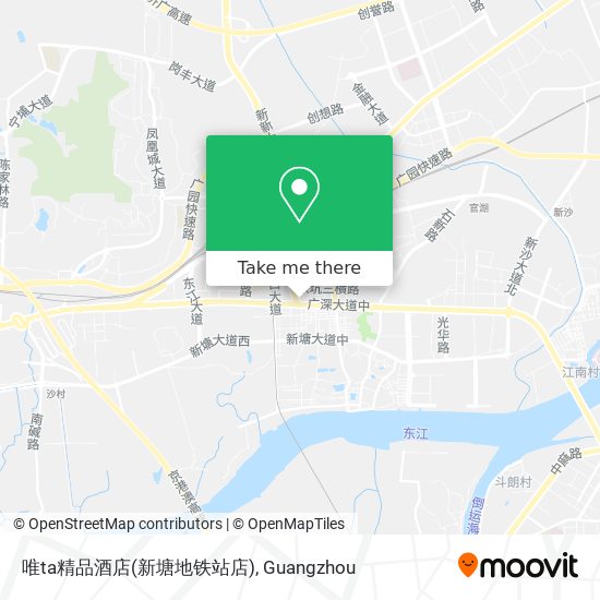 唯ta精品酒店(新塘地铁站店) map