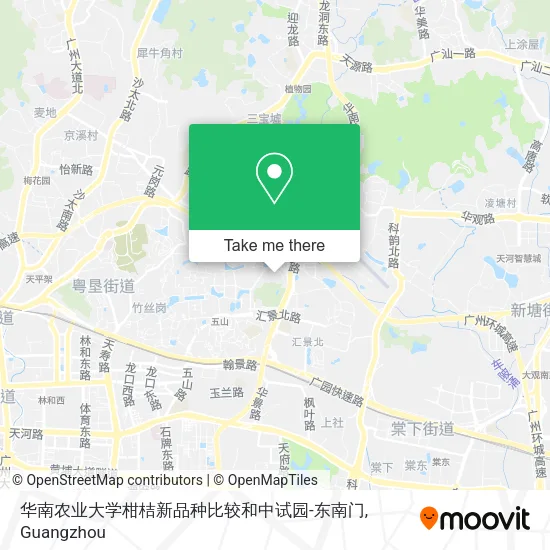 华南农业大学柑桔新品种比较和中试园-东南门 map