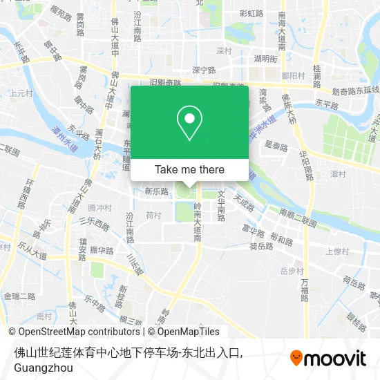 佛山世纪莲体育中心地下停车场-东北出入口 map