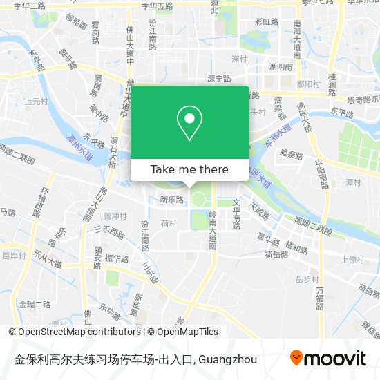 金保利高尔夫练习场停车场-出入口 map