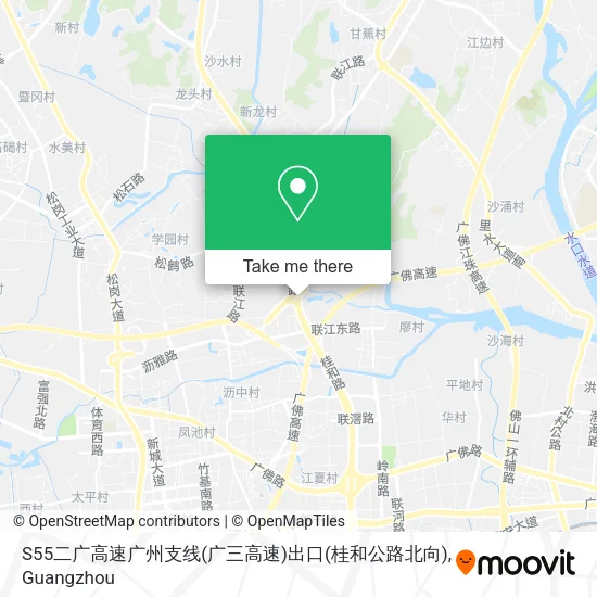 S55二广高速广州支线(广三高速)出口(桂和公路北向) map