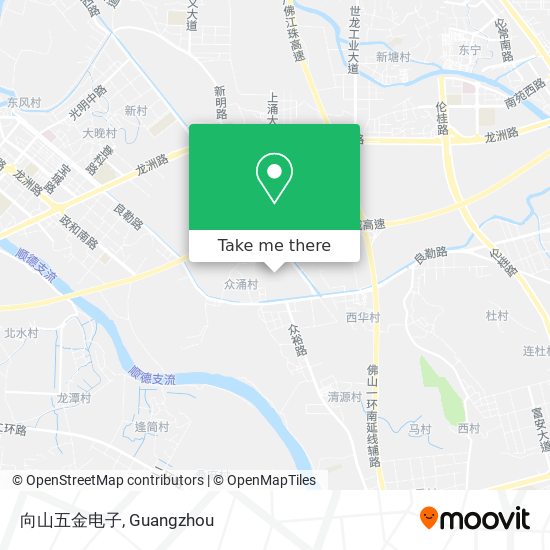 向山五金电子 map