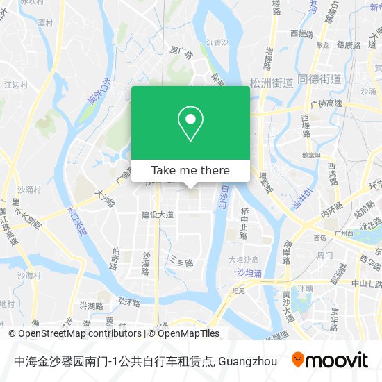 中海金沙馨园南门-1公共自行车租赁点 map