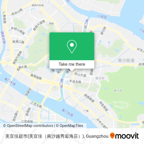 美宜佳超市(美宜佳（南沙越秀逅海店）) map