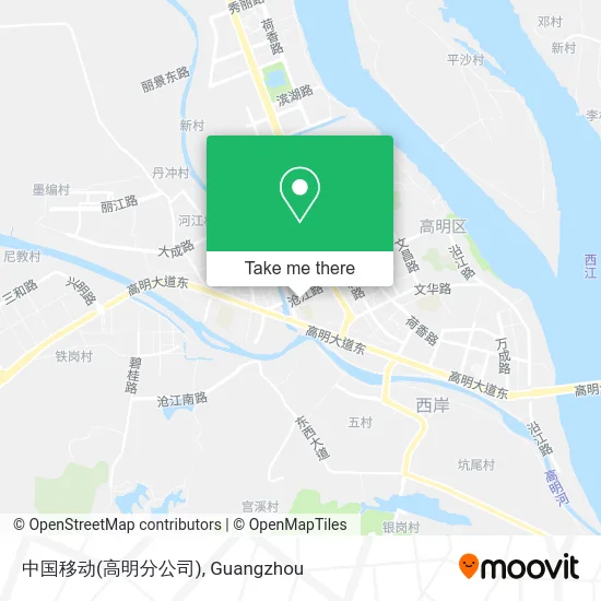 中国移动(高明分公司) map