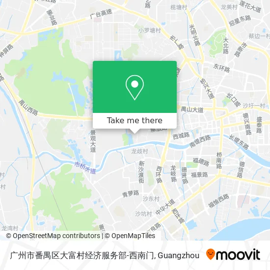 广州市番禺区大富村经济服务部-西南门 map