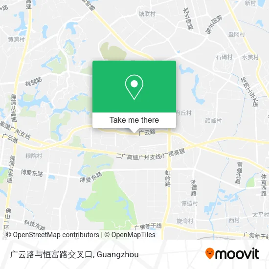 广云路与恒富路交叉口 map