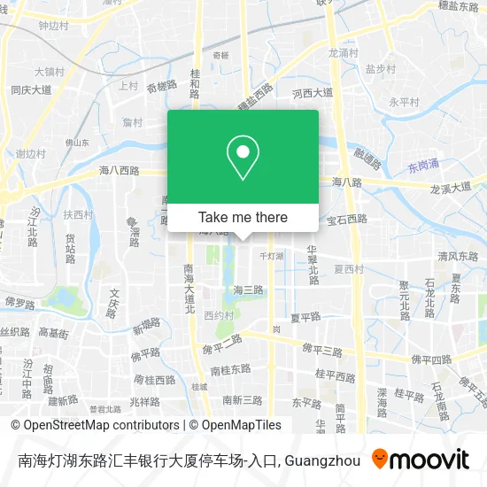 南海灯湖东路汇丰银行大厦停车场-入口 map