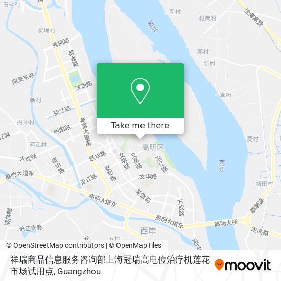 祥瑞商品信息服务咨询部上海冠瑞高电位治疗机莲花市场试用点 map