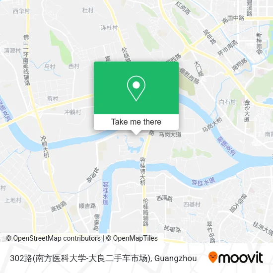 302路(南方医科大学-大良二手车市场) map