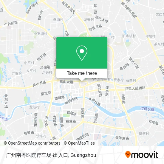 广州南粤医院停车场-出入口 map