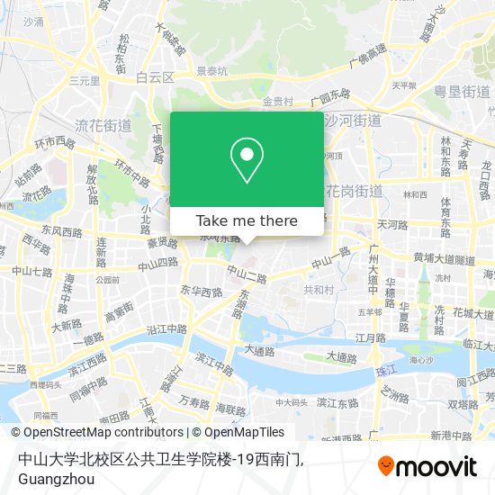 中山大学北校区公共卫生学院楼-19西南门 map