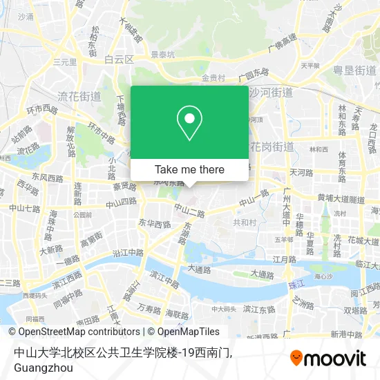中山大学北校区公共卫生学院楼-19西南门 map