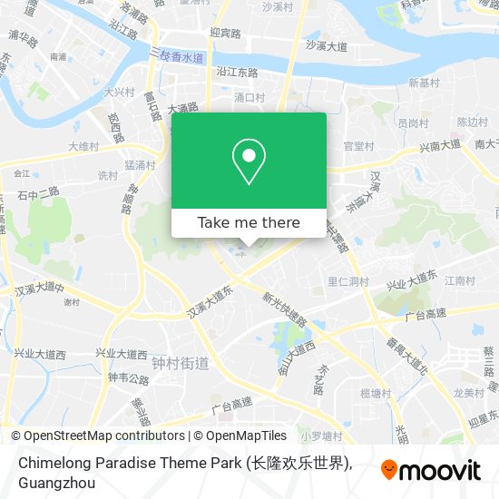 Chimelong Paradise Theme Park (长隆欢乐世界) map