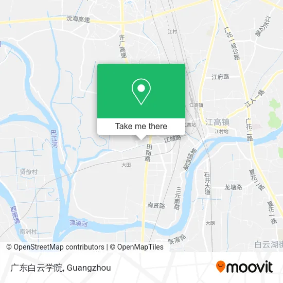 广东白云学院 map