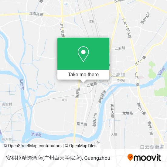 安祺拉精选酒店(广州白云学院店) map