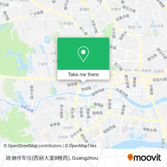 路侧停车位(西丽大厦B幢西) map