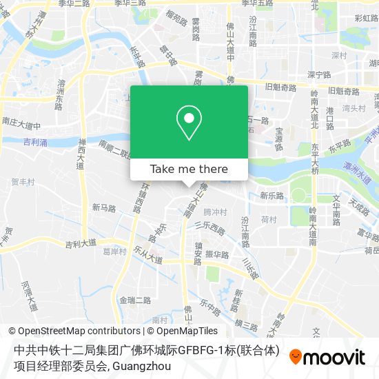 中共中铁十二局集团广佛环城际GFBFG-1标(联合体)项目经理部委员会 map