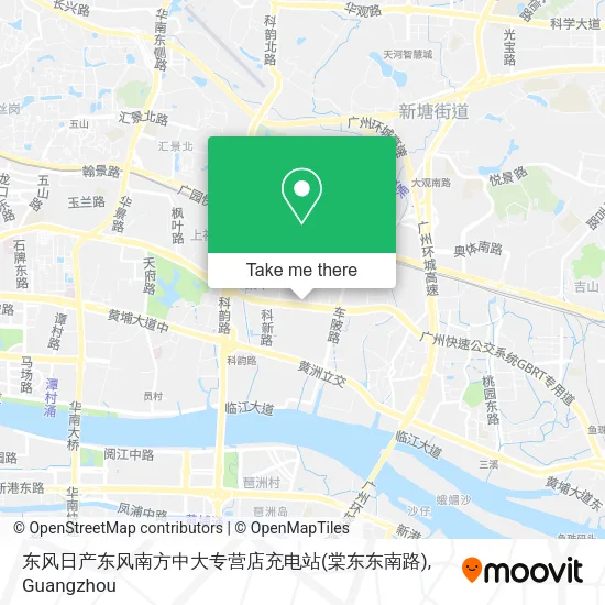 东风日产东风南方中大专营店充电站(棠东东南路) map