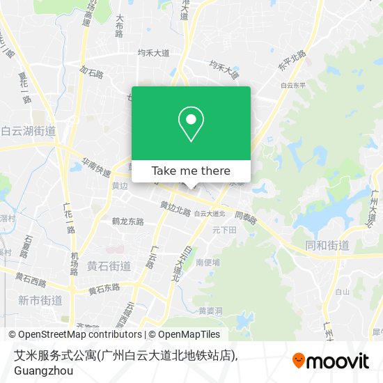 艾米服务式公寓(广州白云大道北地铁站店) map