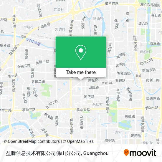 益腾信息技术有限公司佛山分公司 map
