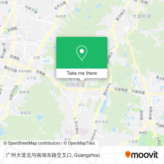 广州大道北与南湖东路交叉口 map