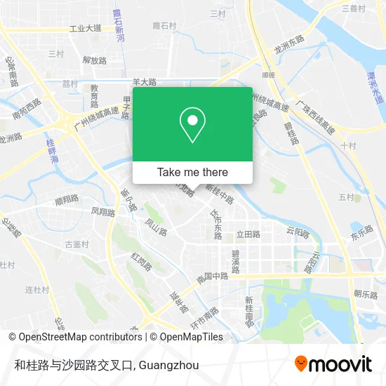 和桂路与沙园路交叉口 map