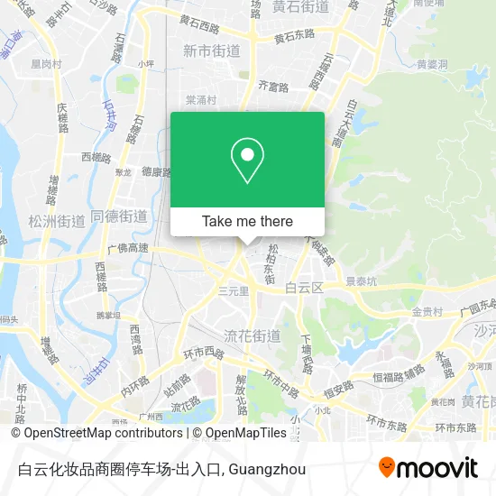 白云化妆品商圈停车场-出入口 map