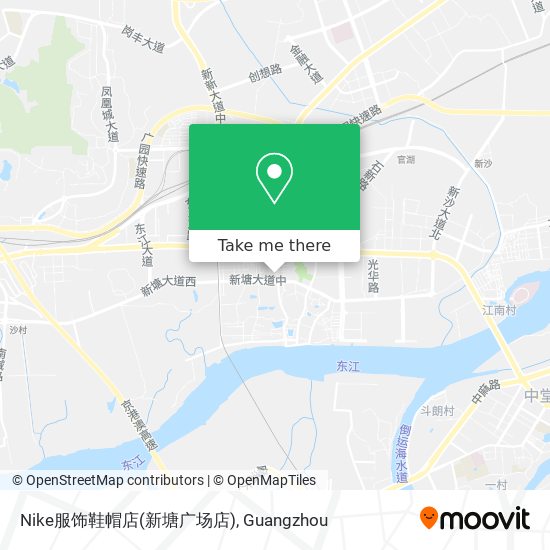 Nike服饰鞋帽店(新塘广场店) map