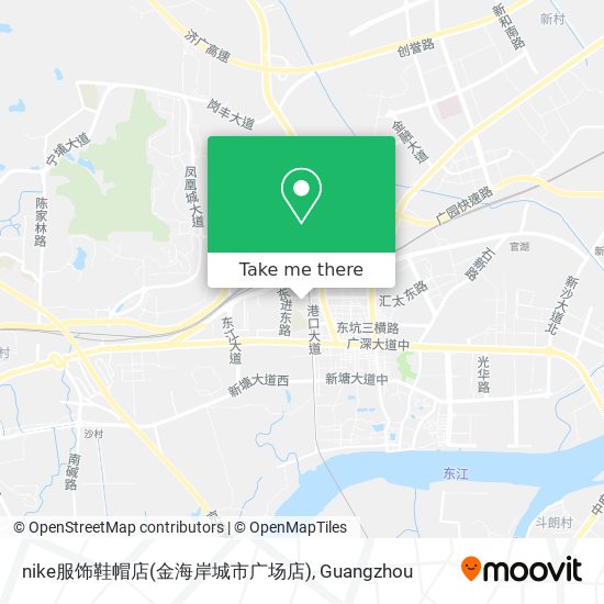nike服饰鞋帽店(金海岸城市广场店) map
