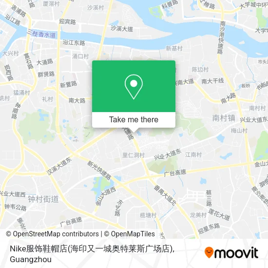 Nike服饰鞋帽店(海印又一城奥特莱斯广场店) map