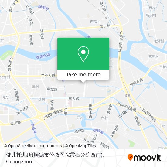 健儿托儿所(顺德市伦教医院霞石分院西南) map