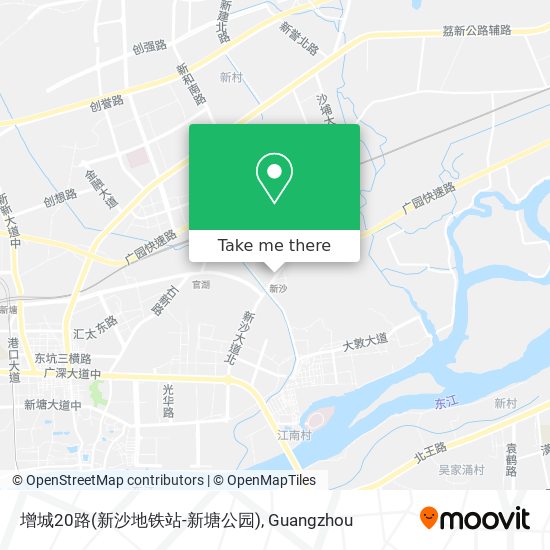 增城20路(新沙地铁站-新塘公园) map