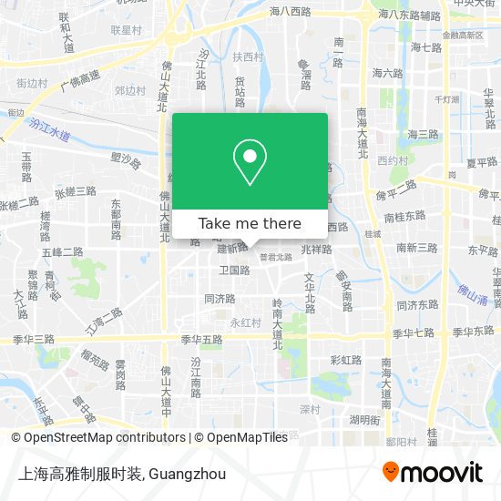 上海高雅制服时装 map