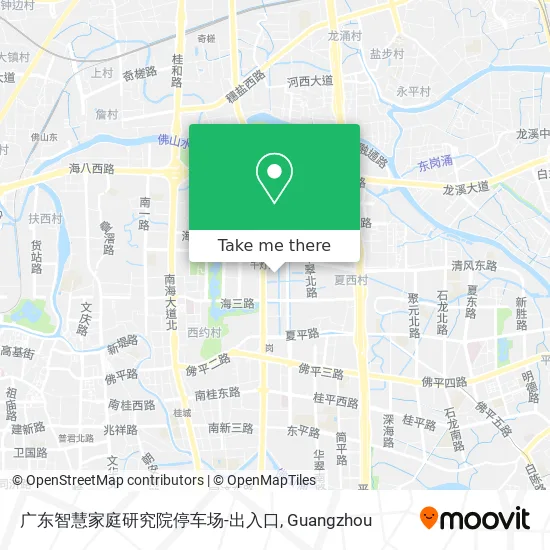 广东智慧家庭研究院停车场-出入口 map