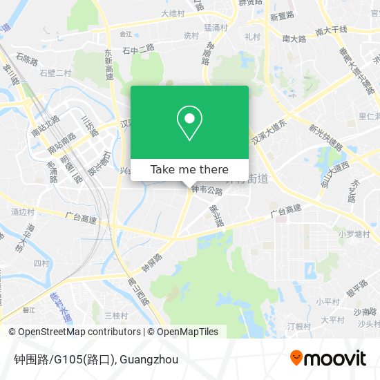 钟围路/G105(路口) map