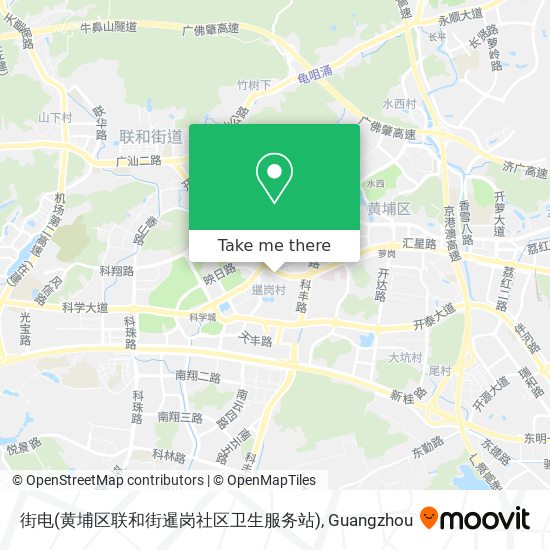 街电(黄埔区联和街暹岗社区卫生服务站) map