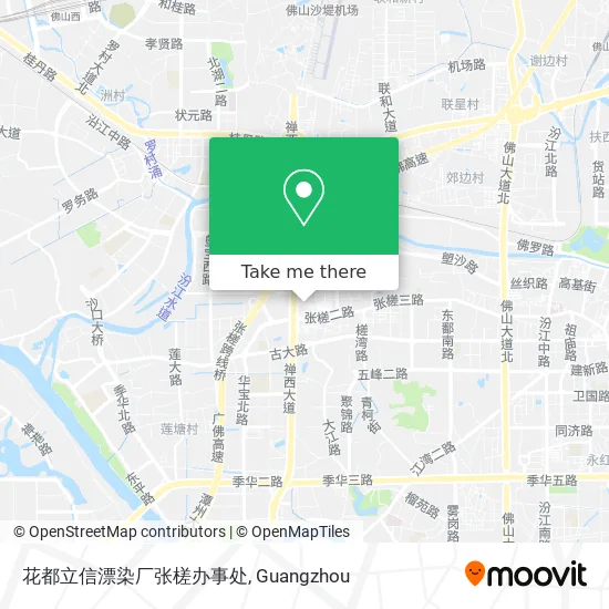 花都立信漂染厂张槎办事处 map