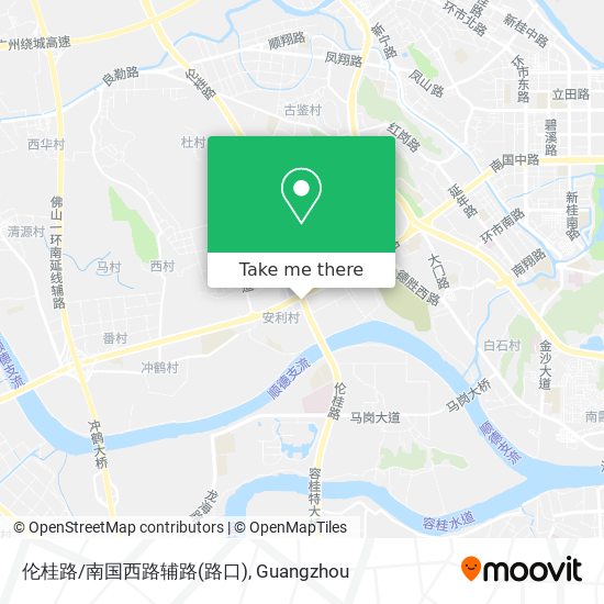 伦桂路/南国西路辅路(路口) map