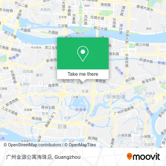 广州金源公寓海珠店 map