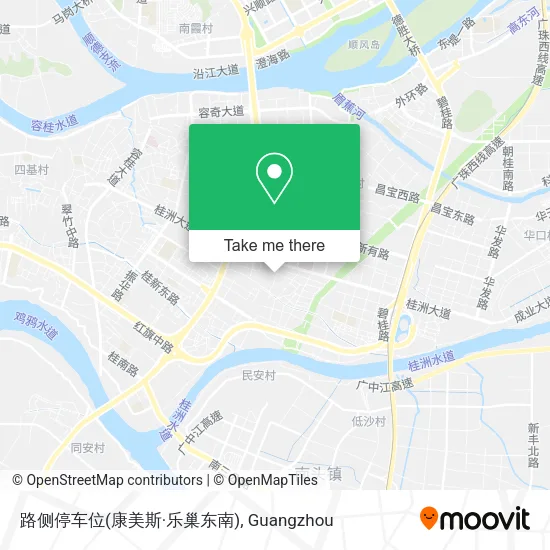 路侧停车位(康美斯·乐巢东南) map