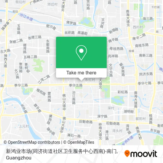 新鸿业市场(同济街道社区卫生服务中心西南)-南门 map