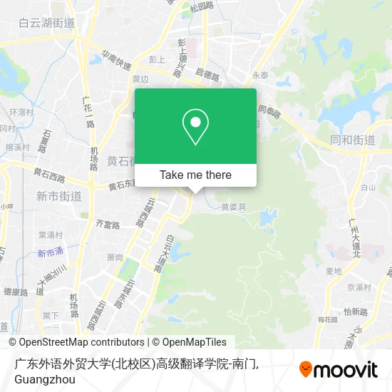 广东外语外贸大学(北校区)高级翻译学院-南门 map