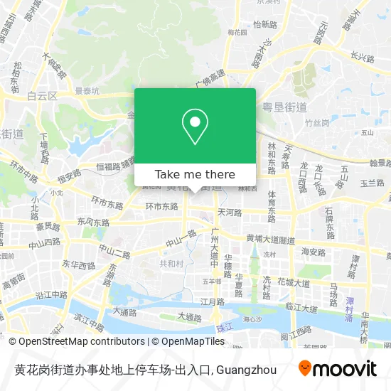 黄花岗街道办事处地上停车场-出入口 map