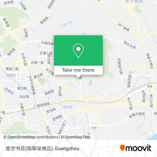 星空书店(翡翠绿洲店) map