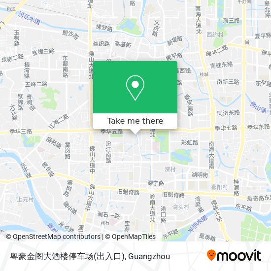 粤豪金阁大酒楼停车场(出入口) map