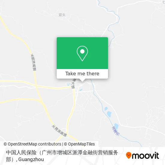 中国人民保险（广州市增城区派潭金融街营销服务部） map