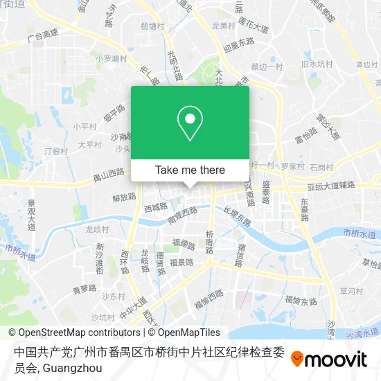 中国共产党广州市番禺区市桥街中片社区纪律检查委员会 map