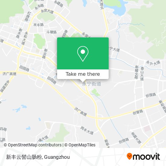 新丰云髻山肠粉 map