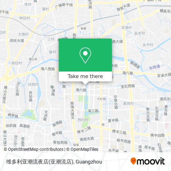 维多利亚潮流夜店(亚潮流店) map